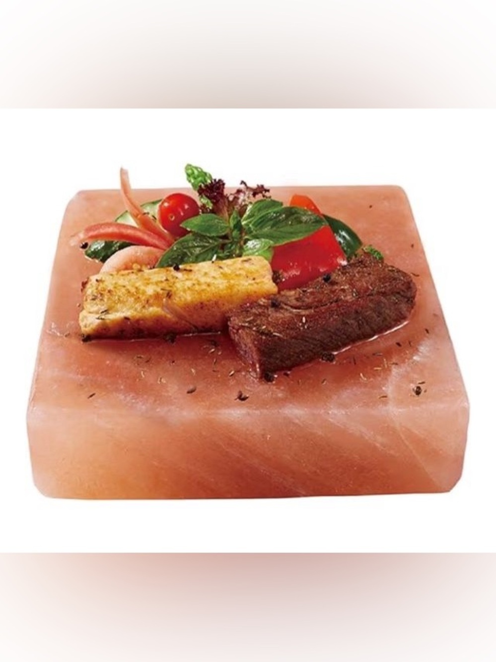 Himalayan Salt Serving Block - Pink Salt Plateau for Cooking & Serving